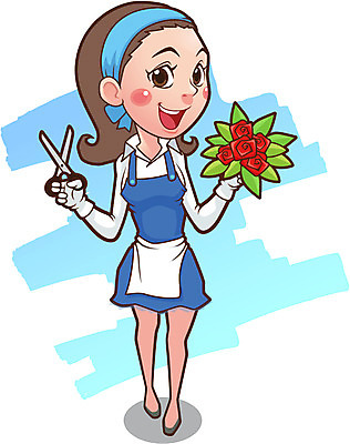 전신 식물 직업 캐릭터 여자 꽃 일러스트 홍보캐릭터 가위 직업캐릭터 한명 서기 사람 성인 앞치마 전문직 원예 원예사 성인여자한명만 일러캐릭터 AI파일 1 모션 문구용품 취미 여자한명만 성인여자만 파일형식 벡터