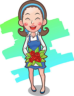 전신 식물 직업 캐릭터 여자 꽃 일러스트 홍보캐릭터 직업캐릭터 한명 서기 웃음 들기 사람 성인 앞치마 전문직 꽃집 원예 원예사 성인여자한명만 일러캐릭터 AI파일 1 모션 표정 취미 상점 여자한명만 성인여자만 파일형식 벡터