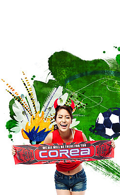 PSD 외국인 편집 편집이미지 여자 축구공 공 응원 한국 뿔 한명 서기 들기 사람 동양인 상반신 성인 수건 축구 경기장 응원용품 머리띠 자신감 축구장 붉은악마 축구응원 열정 여자만 여자한명만 성인여자만 성인만 월드싸커 이미지편집 1 감정 아시아 스포츠 장신구 축구용품 스포츠시설 모션 인종 위생용품 구기 오브젝트 파일형식