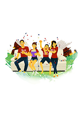 전신 PSD 여자 남자 의자 일러스트 응원 웃음 사람 앉기 손짓 여러명 성인 소파 손들기 축구 응원용품 자신감 리모컨 붉은악마 축구응원 열정 팝콘 꽃가루 관람 열광 성인만 월드싸커 국내일러스트 감정 스포츠 가구 다수 모션 표정 구기 가루 오브젝트 파일형식