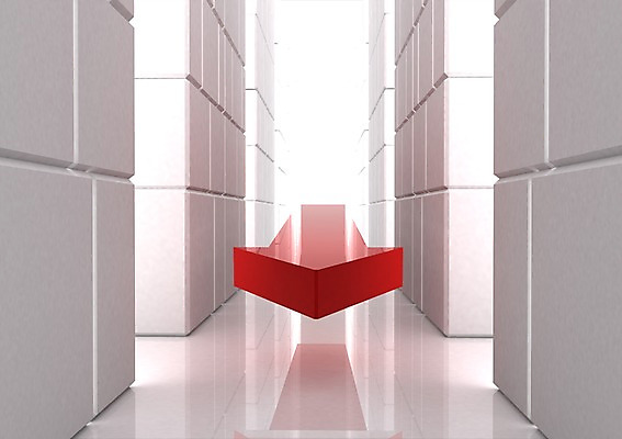 PSD 편집이미지 화살표 길 컬러 백그라운드 사람없음 컴퓨터그래픽 그래픽 빨간색 빛 상자 반사 3D소스 3D 블록 복도 방향 큐브 편집소스 편집3D 디지털합성 파일형식