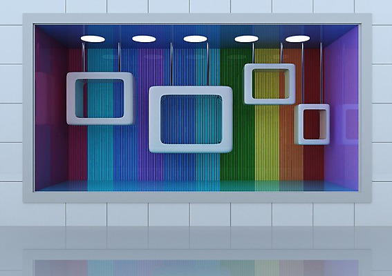 PSD 편집이미지 컬러 액자 백그라운드 창문 유리 조명 바닥 프레임 이벤트 사람없음 컴퓨터그래픽 그래픽 인테리어 컬러풀 반사 3D소스 3D 전시 무대 전시회 편집소스 편집3D 디자인 재질 디지털합성 파일형식