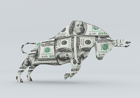 PSD 편집이미지 종이 백그라운드 지폐 돈 그림자 사람없음 컴퓨터그래픽 그래픽 금융 경제 3D소스 3D 달러 종이공예 황소 종이접기 편집소스 편집3D 소 재산 공예 디지털합성 접기 파일형식