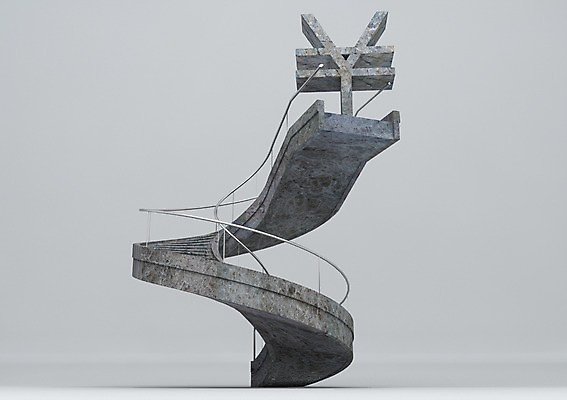 PSD 편집이미지 기호 백그라운드 돈 사람없음 컴퓨터그래픽 그래픽 금융 경제 3D소스 3D 계단 화폐기호 엔 돌조각 원형계단 편집소스 편집3D 문자 돌_바위 재산 화폐 디지털합성 파일형식