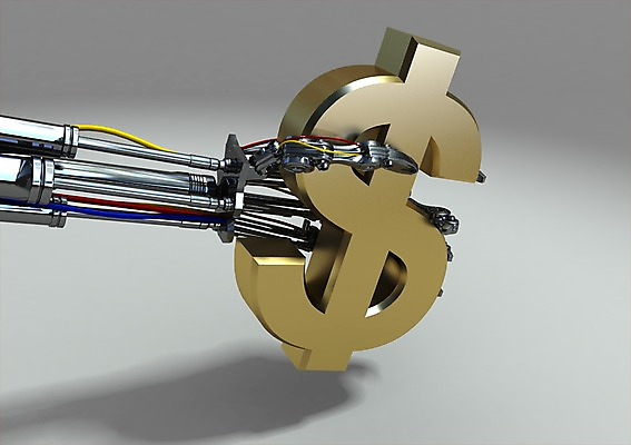 PSD 편집이미지 손 기호 컬러 백그라운드 돈 그림자 사람없음 컴퓨터그래픽 그래픽 금융 경제 3D소스 3D 달러 전선 금색 화폐기호 로봇 편집소스 4차산업 편집3D 문자 산업 신체부위 재산 화폐 디지털합성 파일형식