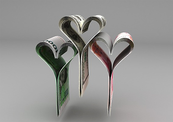 PSD 편집이미지 백그라운드 지폐 돈 사람없음 컴퓨터그래픽 그래픽 금융 경제 3D소스 3D 달러 하트 만원 떠있는 위안화 편집소스 편집3D 모양 모션 재산 디지털합성 파일형식