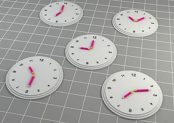 PSD 편집이미지 시계 백그라운드 바닥 사람없음 컴퓨터그래픽 그래픽 숫자 연필 3D소스 3D 편집소스 편집3D 문자 학용품 필기구 디지털합성 파일형식