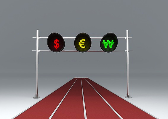 PSD 편집이미지 기호 선 컬러 백그라운드 돈 사람없음 컴퓨터그래픽 그래픽 금융 경제 컬러풀 3D소스 3D 달러 유로 화폐기호 신호등 트랙 편집소스 편집3D 문자 재산 화폐 디지털합성 파일형식