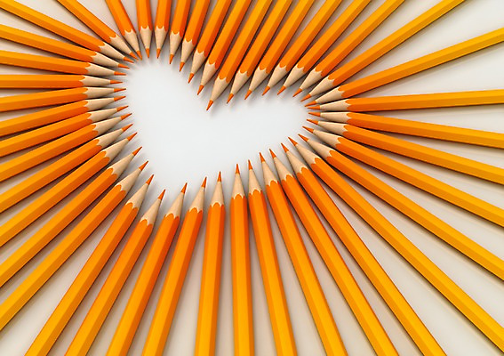 PSD 편집이미지 교육 컬러 백그라운드 사람없음 컴퓨터그래픽 그래픽 연필 노란색 3D소스 3D 하트 교구 편집소스 편집3D 모양 학용품 필기구 디지털합성 파일형식