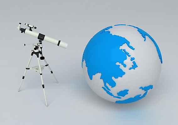 PSD 편집이미지 교육 지구 과학 백그라운드 사람없음 컴퓨터그래픽 그래픽 지구본 3D소스 3D 기계 망원경 기구 도구 우주과학 천체망원경 편집소스 편집3D 디지털합성 파일형식
