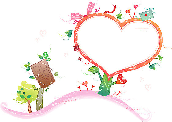 나무 식물 배너 리본 액자 백그라운드 잎 일러스트 나뭇잎 편지봉투 프레임 액자틀 선물 틀 사람없음 초콜릿 하트 편지 알림 하트프레임 국내일러스트 AI파일 모양 디저트 봉투 파일형식 벡터