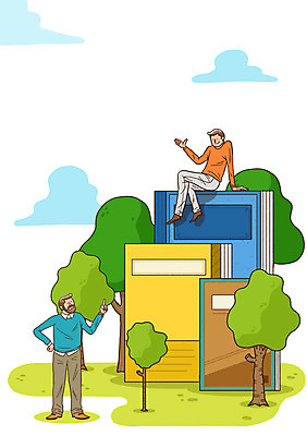 전신 PSD 나무 식물 구름 라이프스타일 교육 남자 일러스트 대화 서기 사람 앉기 손짓 성인 취미 두명 라이프 책 독서 가리킴 인사 성인남자만 국내일러스트 자연요소 모션 말하기 생활 예절 남자만 성인만 파일형식