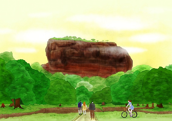 전신 PSD 나무 식물 해외 계절 공원 여자 남자 여행 백그라운드 일러스트 서기 사람 풍경 여러명 여름 관광지 여행객 자전거 여름풍경 돌_바위 바위 숲 언덕 휴양지 스리랑카 국내일러스트 공공시설 아시아 다수 모션 바이크 장소 파일형식 여름_계절