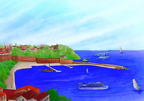 PSD 나무 식물 해외 건축물 계절 스포츠 바다 섬 여행 백그라운드 일러스트 비행기 사람 풍경 건물 여름 관광지 여행객 여름풍경 윈드서핑 수상스포츠 서핑보드 휴양지 경비행기 선박 튀르키예 국내일러스트 건축 아시아 수상교통 항공교통 대중교통 장소 보드_스포츠 파일형식 여름_계절