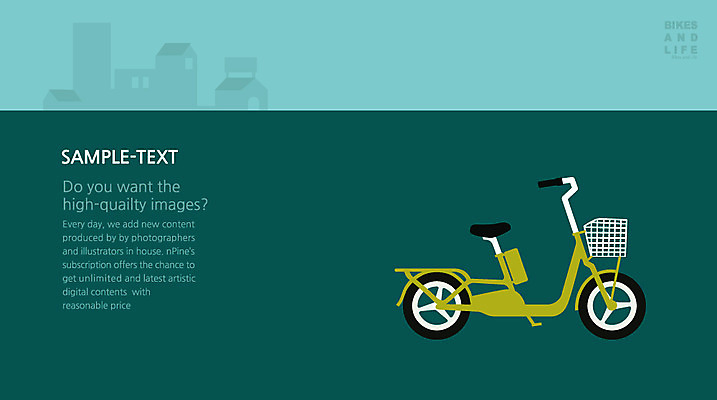 건축물 교통수단 백그라운드 일러스트 사람없음 건물 바구니 자전거 바이크 플랫 전기자전거 국내일러스트 AI파일 건축 육상교통 교통 파일형식 벡터