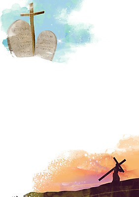 PSD 남자 실루엣 기독교 종교 백그라운드 십자가 일러스트 그림자 한명 들기 사람 성인 믿음 예수 비석 십계명 국내일러스트 1 감정 모션 촬영기법 신_종교 파일형식