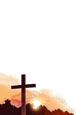 PSD 나무 식물 기독교 종교 백그라운드 십자가 일러스트 사람없음 태양 노을 믿음 일몰 국내일러스트 자연요소 감정 파일형식