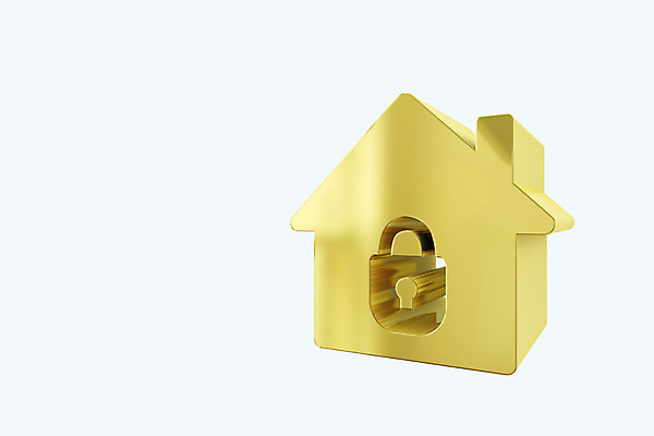 모양 PSD 편집이미지 컬러 백그라운드 부동산 자물쇠 사람없음 컴퓨터그래픽 그래픽 3D소스 3D 미니어처 금색 황금 잠금 보안장치 집모양 편집소스 편집3D 모형 장비 재산 디지털합성 보안 파일형식