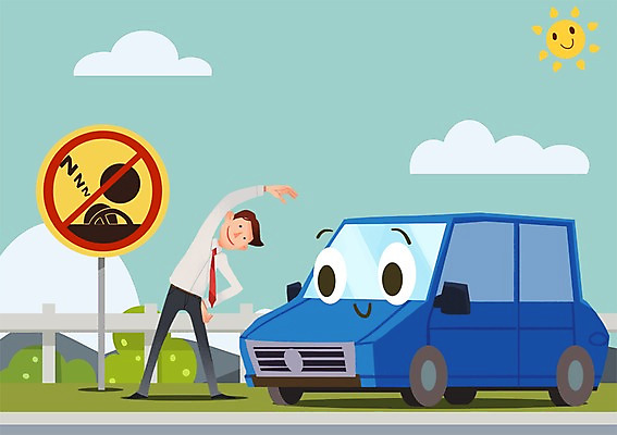 전신 PSD 식물 구름 남자 일러스트 자동차 산 한명 서기 안전 사람 성인 울타리 태양 스트레칭 운전 예절 표지판 풀 운전사 예방 생활안전 안전수칙 체조 교통안전 규칙 질서 안전운전 자동차예절 졸음운전 국내일러스트 자연요소 직업 1 육상교통 모션 알림판 담장 운동 파일형식