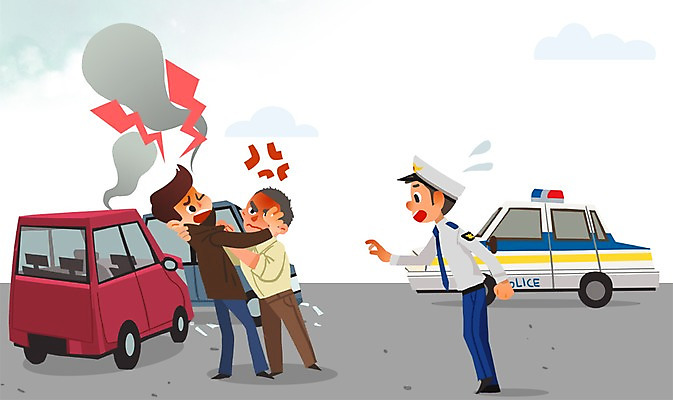 PSD 남자 일러스트 자동차 안전 사람 풍경 성인 세명 운전 예절 운전사 경찰 교통사고 예방 싸움 생활안전 안전수칙 교통안전 규칙 질서 안전운전 자동차예절 경찰차 접촉사고 성인남자만 국내일러스트 직업 육상교통 모션 사건 남자만 성인만 파일형식