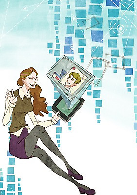 전신 PSD 라이프스타일 여자 남자 인터넷 일러스트 통신 정보통신 정보기술 웃음 사람 앉기 성인 두명 라이프 스마트기기 태블릿 손들기 정보 인사 네트워크 발전 스마트 IT라이프 영상 통화 편리함 영상통화 국내일러스트 컨셉 모션 기술 표정 생활 전자제품 예절 파일형식