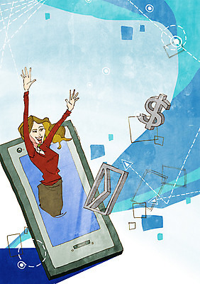 PSD 라이프스타일 여자 인터넷 일러스트 통신 편지봉투 정보통신 정보기술 한명 웃음 사람 상반신 성인 라이프 스마트폰 핸드폰 스마트기기 손들기 달러 정보 화폐기호 네트워크 발전 이메일 스마트 IT라이프 편리함 국내일러스트 1 기호 컨셉 돈 모션 봉투 기술 표정 생활 전자제품 편지 화폐 파일형식