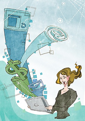 PSD 라이프스타일 여자 인터넷 일러스트 통신 정보통신 정보기술 한명 서기 웃음 사람 상반신 성인 라이프 스마트기기 태블릿 달러 정보 화폐기호 네트워크 발전 이메일 스마트 폴더 IT라이프 편리함 골뱅이기호 국내일러스트 1 기호 컨셉 돈 모션 기술 표정 생활 전자제품 화폐 파일 파일형식