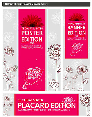 PSD 식물 템플릿 배너 배너템플릿 가로배너 꽃 ZIP 포스터 세로배너 줄기 분홍색 컬러 꽃다발 백그라운드 잎 무늬 패턴 해바라기 이벤트 사람없음 빨간색 세트 장미 현수막 가로 세로 파일형식