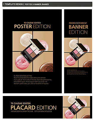PSD 템플릿 배너 배너템플릿 가로배너 ZIP 포스터 세로배너 백그라운드 사람없음 세트 화장 뷰티 화장품 현수막 질감 매니큐어 아이섀도 가로 세로 파일형식