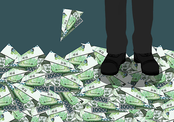 PSD 백그라운드 지폐 돈 일러스트 상상 상상일러스트 한명 서기 사람 신체부위 금융 경제 판타지 쌓기 꿈 하반신 다리 원화 만원 종이비행기 즐거움 국내일러스트 1 감정 모션 재산 종이접기 파일형식