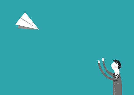 PSD 남자 백그라운드 일러스트 상상 상상일러스트 한명 사람 손짓 상반신 성인 판타지 손들기 꿈 종이비행기 즐거움 국내일러스트 1 감정 모션 종이접기 파일형식