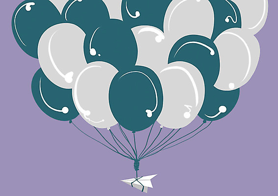 PSD 백그라운드 일러스트 상상 상상일러스트 사람없음 판타지 꿈 종이비행기 즐거움 풍선 국내일러스트 감정 종이접기 파일형식