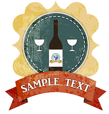 리본 음료 백그라운드 스티커 와인잔 일러스트 텍스트 주류 사람없음 장식 꼬리표 라벨 와인 끈 빈티지 심볼 와인병 복고 국내일러스트 AI파일 컨셉 술잔 병_용기 프레임 파일형식 벡터