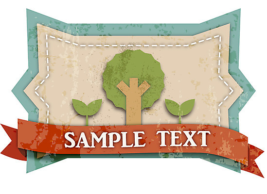 나무 식물 리본 백그라운드 스티커 일러스트 텍스트 사람없음 장식 꼬리표 라벨 새싹 끈 빈티지 식목일 심볼 복고 국내일러스트 AI파일 기념일 컨셉 프레임 파일형식 벡터