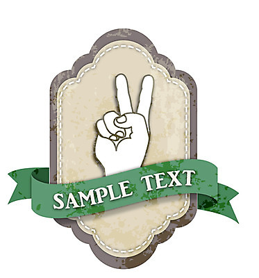 손 리본 백그라운드 스티커 일러스트 텍스트 한손 한명 사람 손짓 신체부위 장식 꼬리표 라벨 끈 빈티지 심볼 복고 브이 국내일러스트 AI파일 1 컨셉 모션 프레임 파일형식 벡터