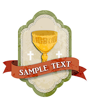 리본 기독교 종교 백그라운드 십자가 스티커 술잔 일러스트 텍스트 잔 사람없음 장식 꼬리표 라벨 끈 빈티지 심볼 복고 성배 국내일러스트 AI파일 식기 컨셉 프레임 파일형식 벡터