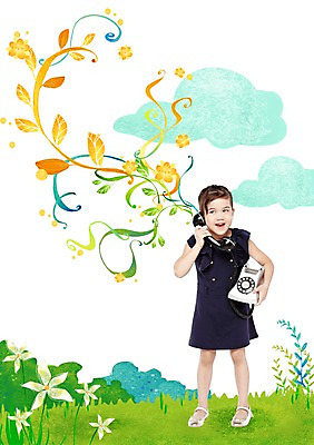 전신 PSD 서양인 외국인 나무 식물 구름 편집 편집이미지 라이프스타일 여자 꽃 어린이라이프 어린이 백그라운드 포토일러 합성일러스트 한명 서기 들기 사람 소녀 잔디 전화기 디지털합성 수화기 편집일러스트 통화 여자만 여자한명만 어린이만 소녀만 소녀한명만 이미지편집 자연요소 1 모션 인종 생활 파일형식