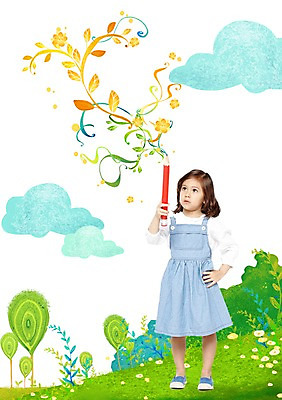 전신 PSD 서양인 외국인 나무 식물 구름 편집 편집이미지 라이프스타일 여자 꽃 어린이라이프 어린이 백그라운드 포토일러 합성일러스트 한명 서기 들기 사람 잔디 필기구 연필 디지털합성 편집일러스트 여자만 여자한명만 어린이만 소녀만 소녀한명만 이미지편집 자연요소 1 모션 문구용품 학용품 인종 생활 파일형식
