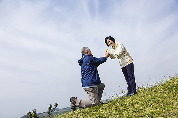 포토 JPG 주간 전신 나무 식물 라이프스타일 부부 커플 여자 할아버지 노년 남자 꽃 할머니 프로포즈 하늘 한국 아웃도어 서기 미소 웃음 들기 사람 동양인 잔디 초원 야외 두명 실버라이프 제주도 노부부 활발 한국인 풀 60대 무릎꿇기 상쾌 용눈이오름 노인만 국내포토 자연요소 감정 아시아 컨셉 관계 모션 산 표정 인종 성인 생활 성인만 파일형식