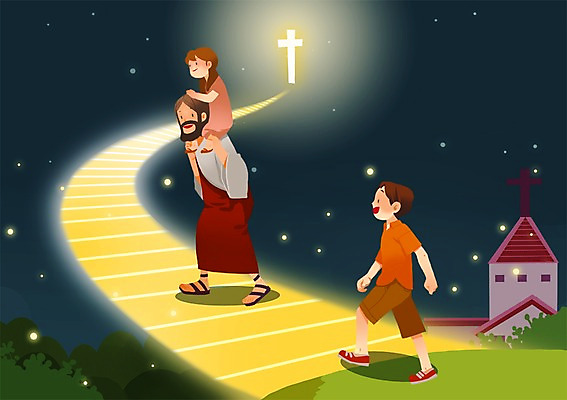 전신 PSD 나무 식물 건축물 여자 남자 행복 별 기독교 종교 길 여유 어린이 백그라운드 십자가 일러스트 밤하늘 서기 웃음 사람 소녀 소년 성인 건물 세명 여름 교회 걷기 풀 예수 목말 성자 야간 성경학교 여름성경학교 국내일러스트 자연요소 계절 건축 감정 학교 종교건축 모션 하늘 표정 신_종교 파일형식 여름_계절