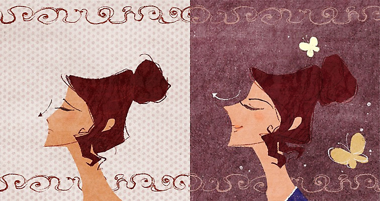 PSD 동물 우먼라이프 라이프스타일 여자 나비 곤충 일러스트 새로움 사람 상반신 성인 두명 라이프 신체부위 뷰티 비교 변화 성형수술 코 전후 여자만 성인여자만 성인만 코수술 국내일러스트 컨셉 생활 수술 파일형식