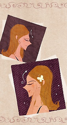 PSD 우먼라이프 라이프스타일 여자 일러스트 새로움 사람 상반신 성인 두명 라이프 신체부위 뷰티 비교 변화 성형수술 보톡스 기념사진 이마 전후 여자만 성인여자만 성인만 국내일러스트 컨셉 생활 수술 파일형식