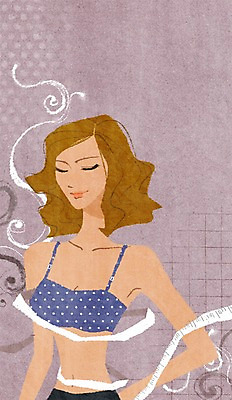 PSD 우먼라이프 라이프스타일 여자 일러스트 새로움 한명 사람 상반신 성인 라이프 신체부위 뷰티 변화 성형수술 가슴 붕대 여자만 여자한명만 성인여자만 성인만 국내일러스트 1 컨셉 생활 수술 파일형식