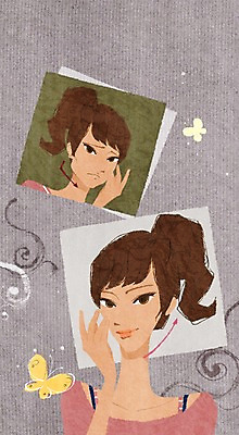 PSD 동물 우먼라이프 라이프스타일 여자 나비 곤충 일러스트 새로움 사람 상반신 성인 두명 라이프 신체부위 뷰티 비교 변화 성형수술 보톡스 턱 기념사진 사각턱 전후 여자만 성인여자만 성인만 국내일러스트 컨셉 생활 수술 파일형식