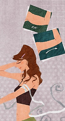 PSD 우먼라이프 라이프스타일 여자 일러스트 새로움 줄자 한명 사람 상반신 성인 라이프 신체부위 뷰티 변화 성형수술 붕대 팔 살 지방흡입 여자만 여자한명만 성인여자만 성인만 국내일러스트 1 컨셉 자 생활 수술 파일형식