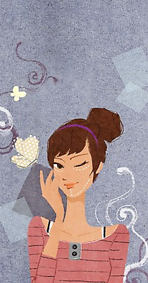 PSD 동물 우먼라이프 라이프스타일 여자 나비 곤충 일러스트 새로움 한명 사람 상반신 성인 라이프 신체부위 뷰티 변화 성형수술 여자만 여자한명만 성인여자만 성인만 국내일러스트 1 컨셉 생활 수술 파일형식