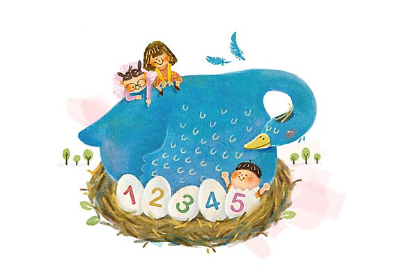 전신 PSD 나무 식물 동물 여자 어린이교육 교육 남자 어린이라이프 어린이 일러스트 조류 함께함 사람 앉기 소녀 소년 라이프 세명 숫자 귀여움 계란 알 둥지 깃털 부화 소통 천진난만 어린이만 국내일러스트 문자 라이프스타일 컨셉 모션 생활 파일형식