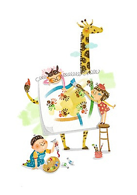 PSD 동물 구름 모자 여자 어린이교육 교육 남자 어린이라이프 종이 어린이 일러스트 사다리 함께함 미술 사람 소녀 소년 라이프 세명 귀여움 물감 붓 팔레트 기린 스케치북 그림 소통 손자국 천진난만 어린이만 국내일러스트 자연요소 라이프스타일 잡화 컨셉 포유류 자국 문화예술 학용품 생활 미술도구 도구 파일형식