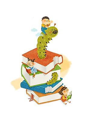 전신 PSD 동물 구름 여자 어린이교육 교육 남자 어린이라이프 어린이 일러스트 함께함 사람 앉기 소녀 소년 라이프 책 세명 독서 쌓기 귀여움 벌레 애벌레 소통 천진난만 어린이만 국내일러스트 자연요소 라이프스타일 곤충 컨셉 모션 생활 파일형식