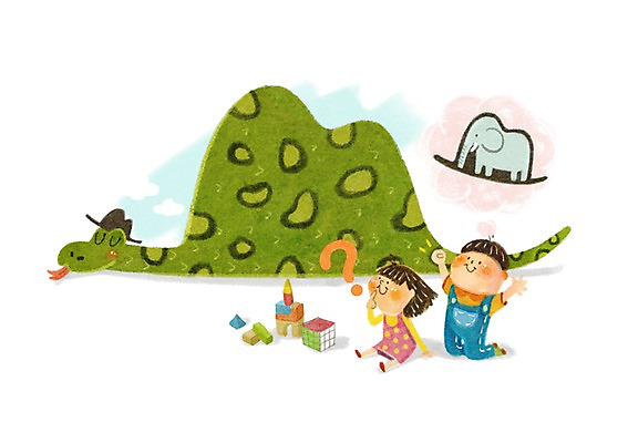 전신 PSD 동물 여자 어린이교육 교육 남자 어린이라이프 어린이 생각 일러스트 상상 코끼리 함께함 사람 앉기 소녀 소년 두명 라이프 장난감 귀여움 블록 뱀 소통 천진난만 어린이만 국내일러스트 라이프스타일 컨셉 포유류 파충류 모션 생활 파일형식